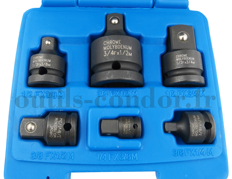 LIBRATON Adaptateurs Carré à 1/4" Hexagonal, 1/2", 3/8", 1/4" Femelle Douille Vers Adaptateur Hexagonal 1/4", Adaptateurs De Clé à Chocs, Porte- Embouts à Impact, Mandrin à Libération Rapide, Cr-Mo