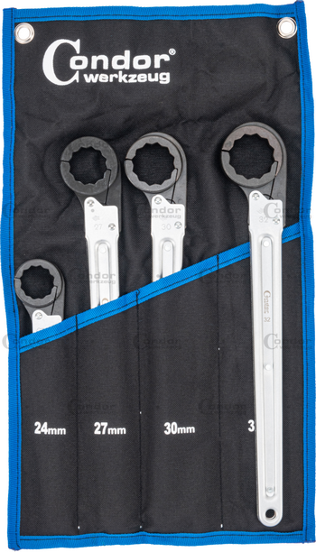 Bergen Ratsche Set 8–32 Mm – 17-teilig Mit Adaptern – Aus Chrom-Vanadium-Stahl – In Aufbewahrungskoffer