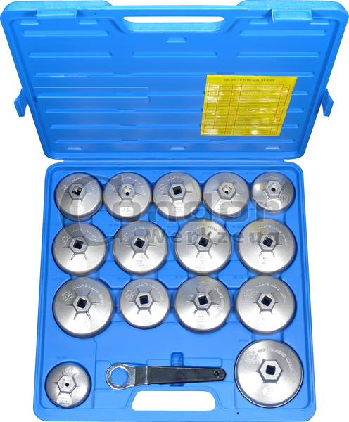 ATPEAM Lot de 23 clés à filtre à huile en alliage d'aluminium avec